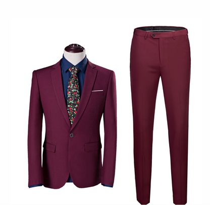 Blazer et pantalon homme – Ensemble formel élégant en tissu confortable et moderne