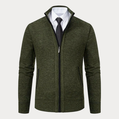 Veste slim-fit homme – Veste en maille avec poches latérales élégante et confortable