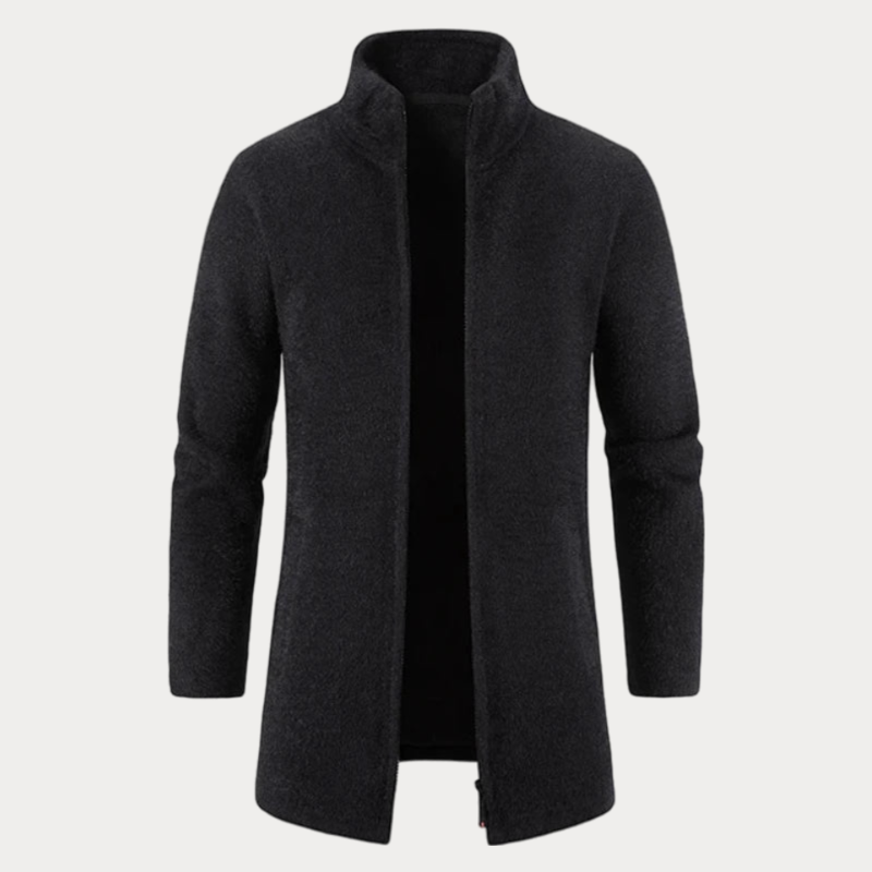 Manteau col roulé homme – Veste chaude en laine pour hiver élégant et décontracté