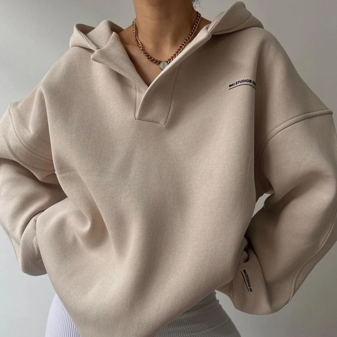 Pull grande taille femme – Pull à col en V élégant en tricot doux et confortable