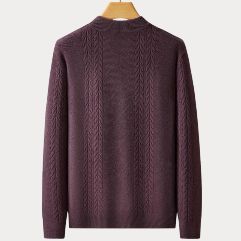 Pull en maille homme – Pull col rond confortable en tricot pour l'hiver