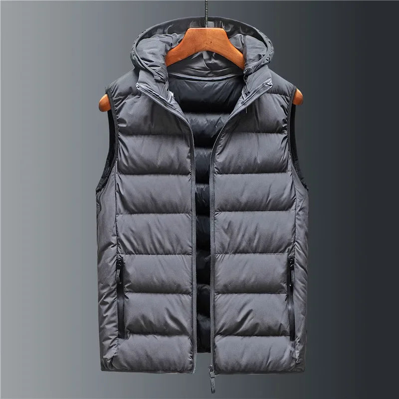 Gilet sans manches homme – Veste rembourrée légère et chaude pour hiver