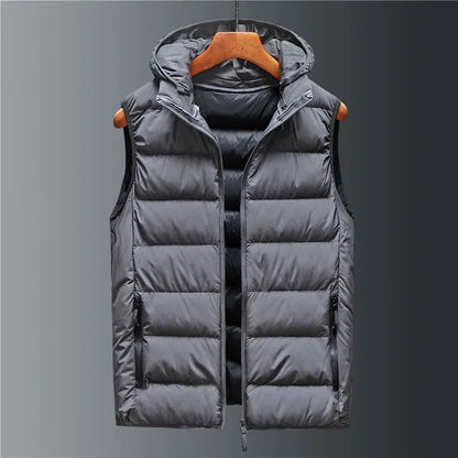 Gilet sans manches homme – Veste rembourrée légère et chaude pour hiver