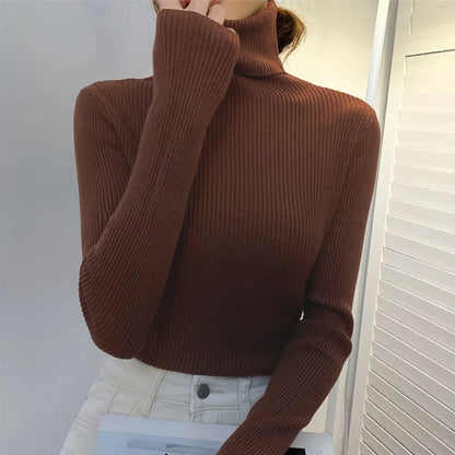 Pull col roulé femme – Pull en laine doux et chaud pour hiver élégant