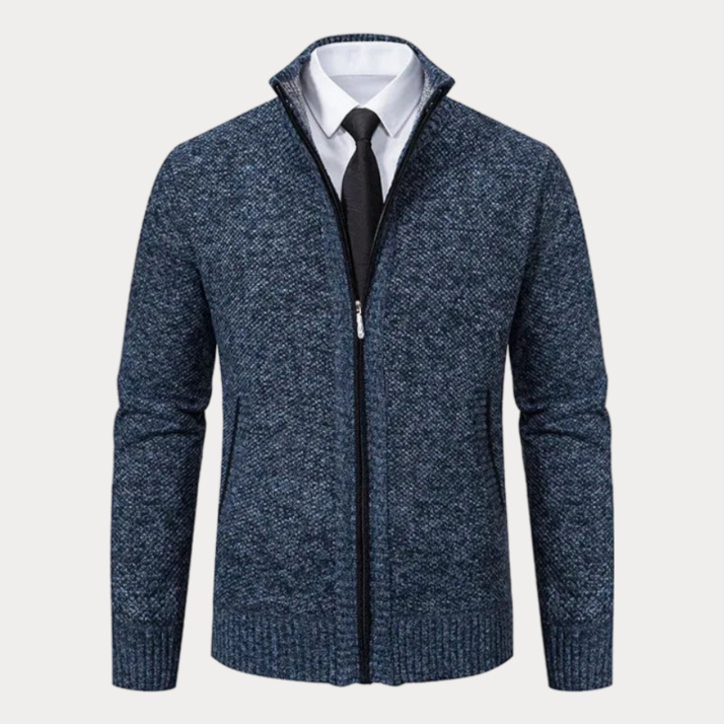 Veste slim-fit homme – Veste en maille avec poches latérales élégante et confortable