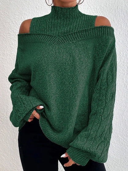 Pull col roulé femme – Haut décolleté élégant en tricot doux et confortable