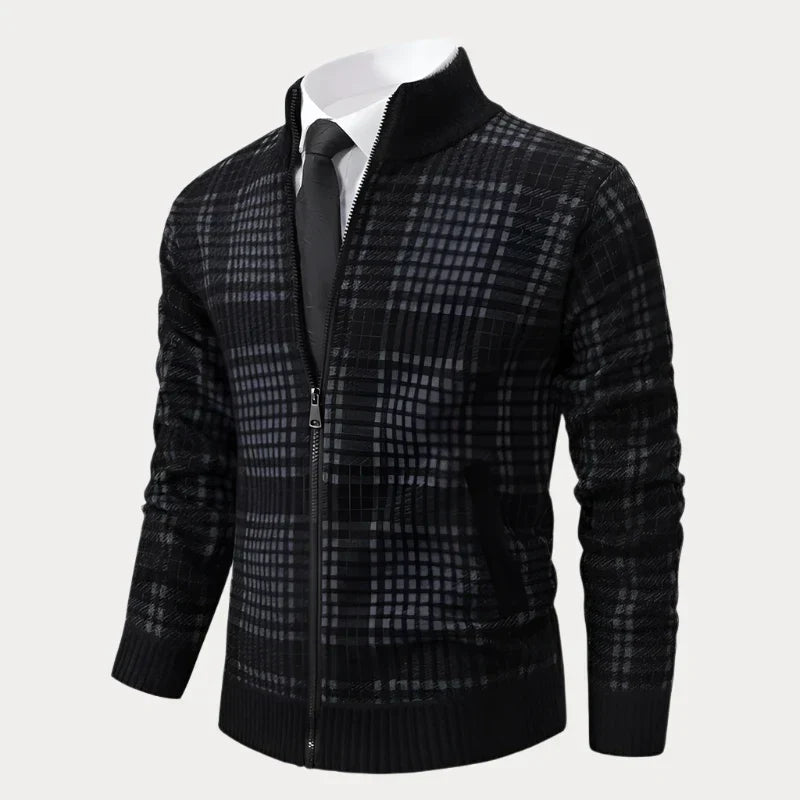 Veste en maille ajustée homme – Veste tendance avec motif moderne et confortable