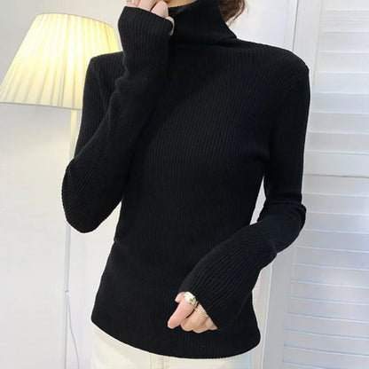 Pull col roulé femme – Pull en laine doux et chaud pour hiver élégant