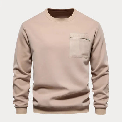 Pull homme avec poche poitrine – Sweat-shirt confortable et stylé pour casual