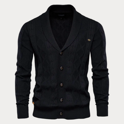 Veste en tricot homme – Pull décolleté en V avec boutons tendance et chic