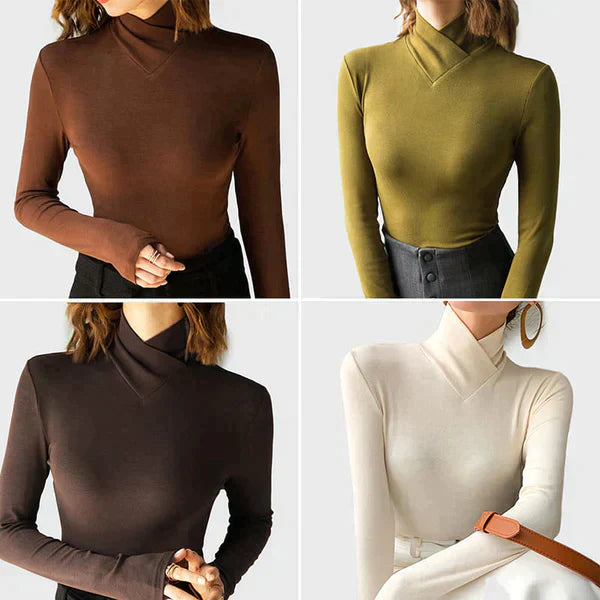 Haut col roulé femme – Pull stylé en maille doux pour hiver chic