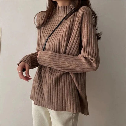 Pull en tricot femme – Pull élégant en laine doux et confortable pour hiver