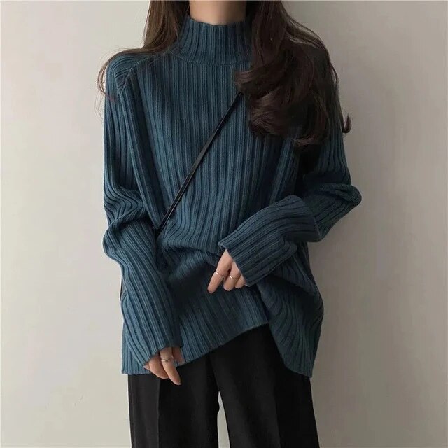 Pull en tricot femme – Pull élégant en laine doux et confortable pour hiver