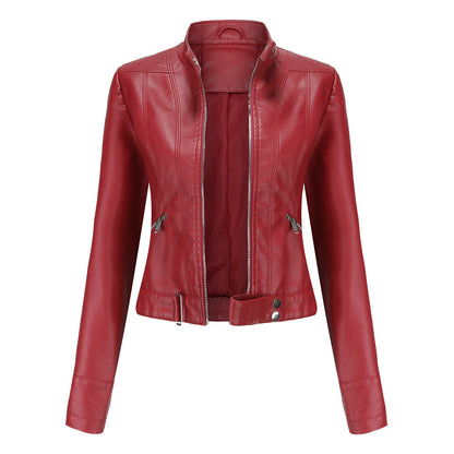 Veste en cuir femme – Veste élégante coupe ajustée pour sorties chic