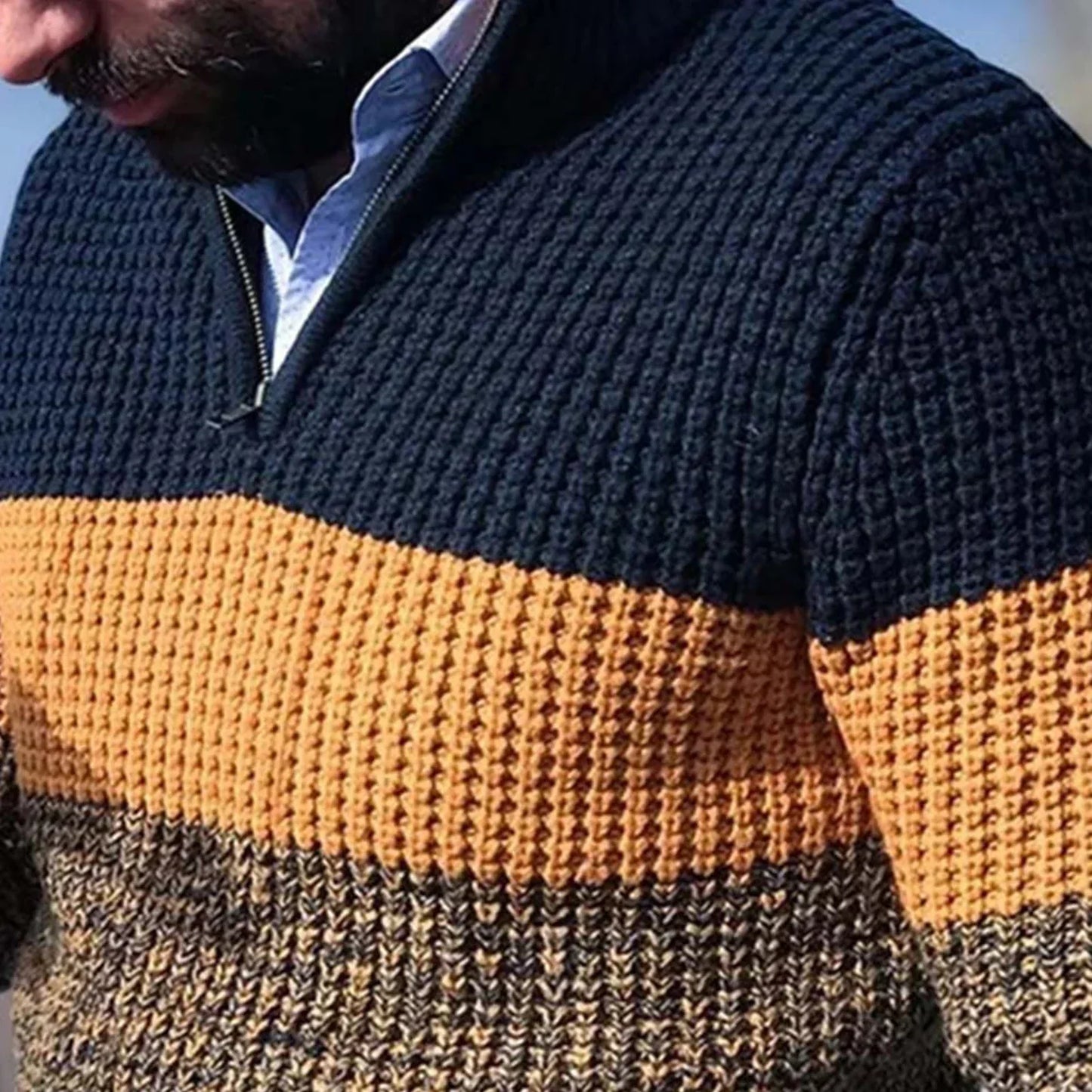 Pull en tricot homme – Pull chaud en laine, style décontracté et élégant