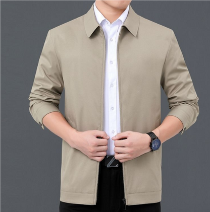 Veste unie homme – Veste élégante en tissu léger pour toutes occasions