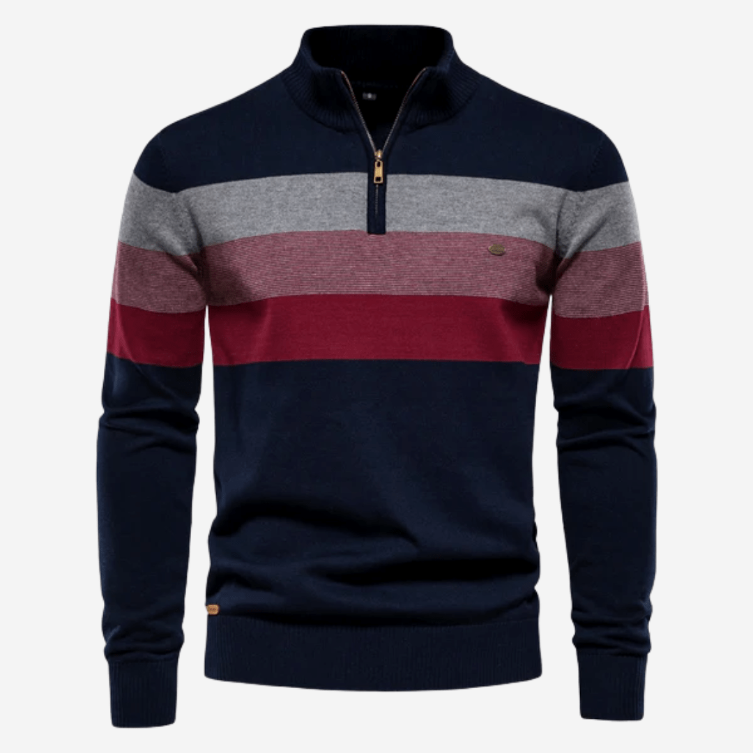 Pull col roulé homme – Pull à demi-fermeture éclair élégant et confortable