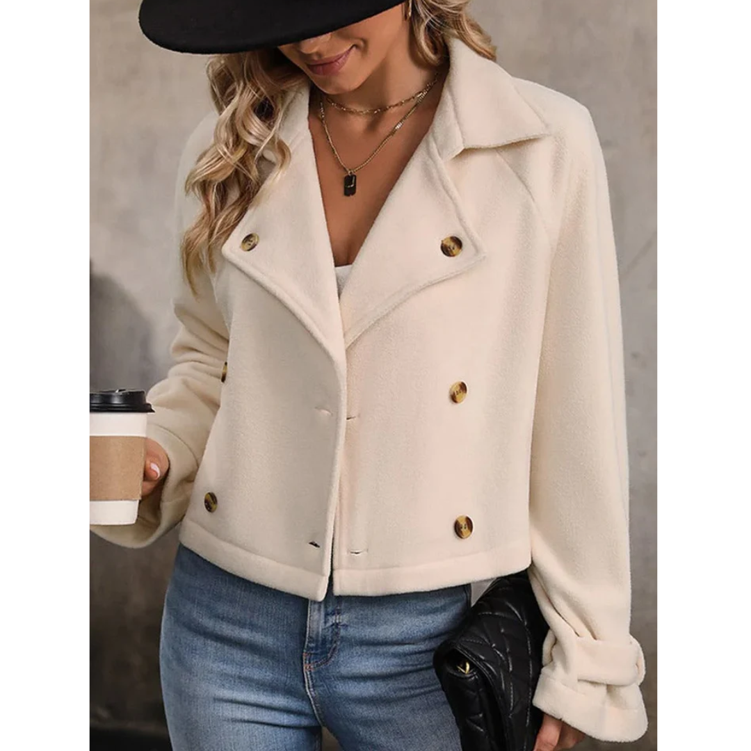 Veste courte femme – Veste avec revers élégante et moderne pour toutes occasions