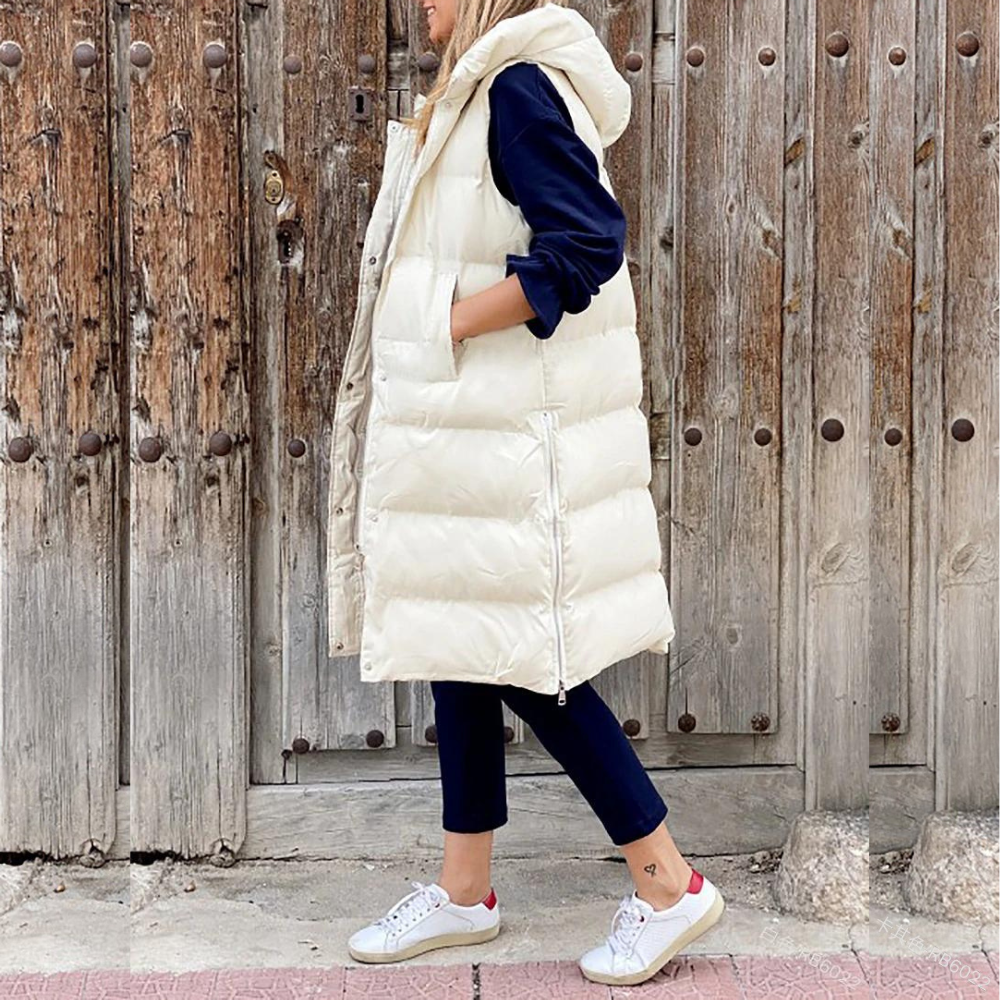 Gilet long en duvet femme – Veste chaude et légère pour hiver chic