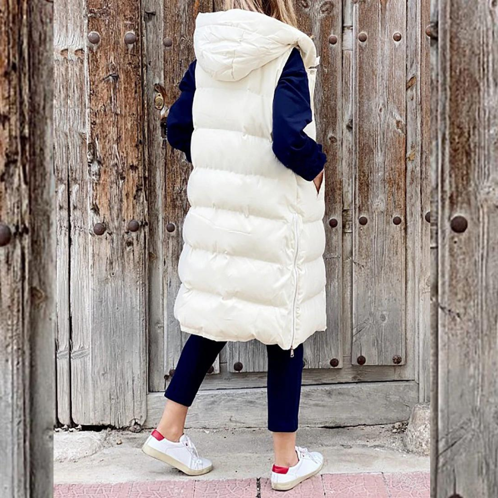 Gilet long en duvet femme – Veste chaude et légère pour hiver chic