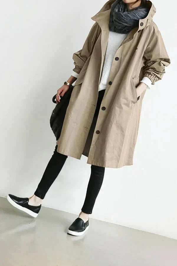 Trench-coat femme – Manteau élégant à un rang pour style chic et intemporel