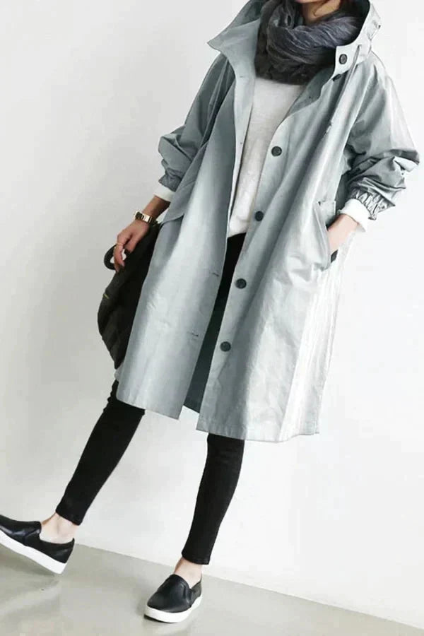 Trench-coat femme – Manteau élégant à un rang pour style chic et intemporel