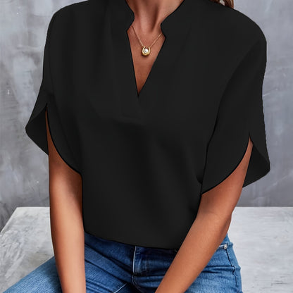 Blouse femme unie – Chemisier élégant en coton pour toutes occasions