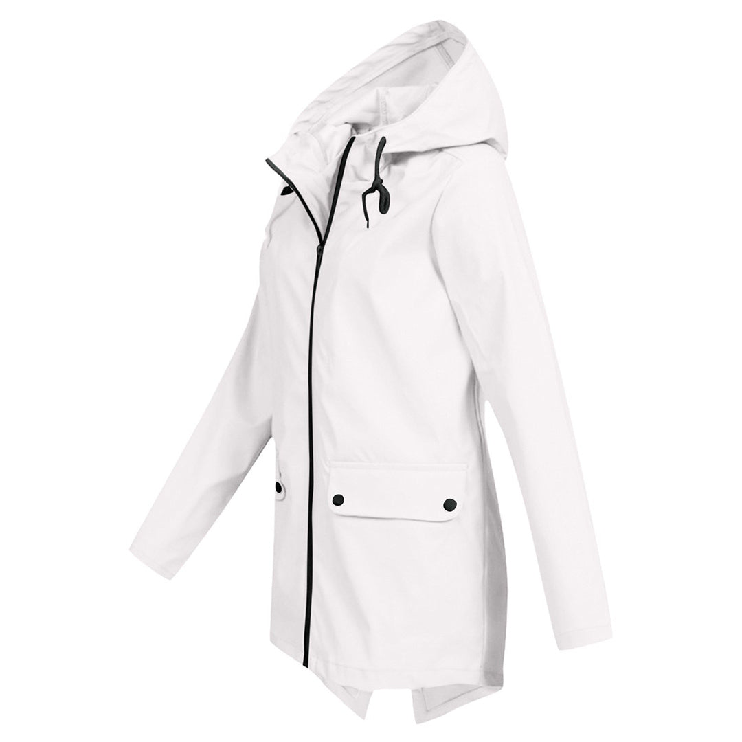 Imperméable femme – Veste imperméable avec capuche légère et élégante