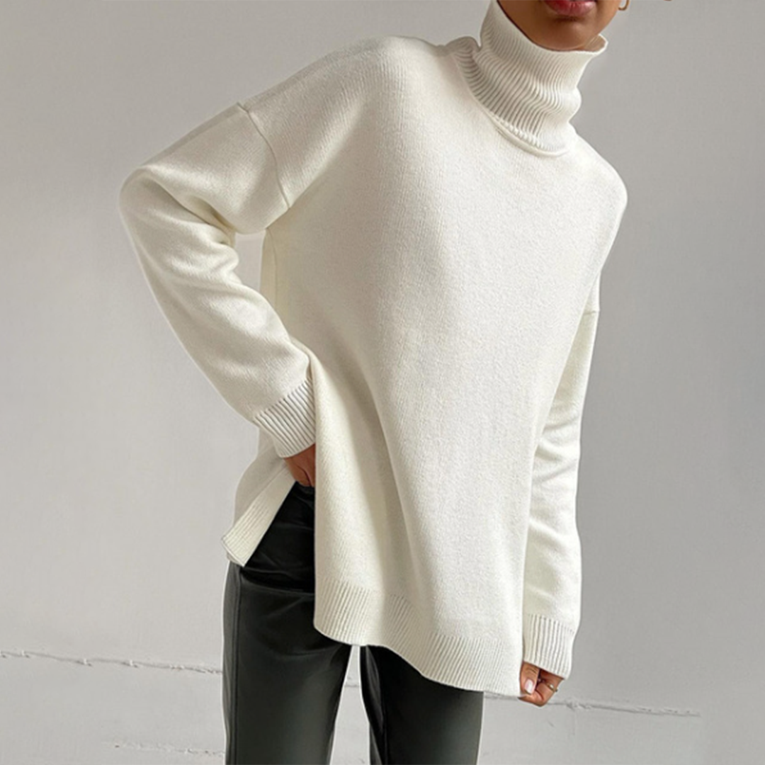 Pull col roulé femme – Pull douillet en laine chaud pour hiver élégant et confortable