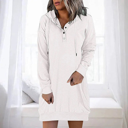 Robe à capuche femme – Robe décontractée en coton doux pour toutes occasions