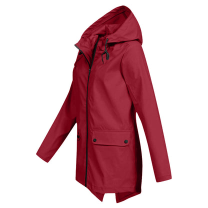 Imperméable femme – Veste imperméable avec capuche légère et élégante