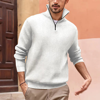 Pull col montant homme – Pull en laine doux et chaud pour hiver élégant