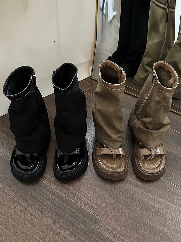 Sandales Bottes Femme – Sandales élégantes en cuir pour été et sorties