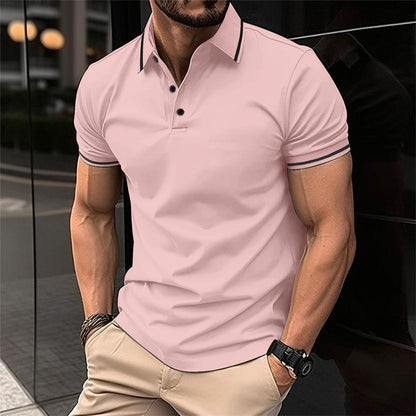 Polo homme à manches courtes – T-shirt élégant en coton léger pour été