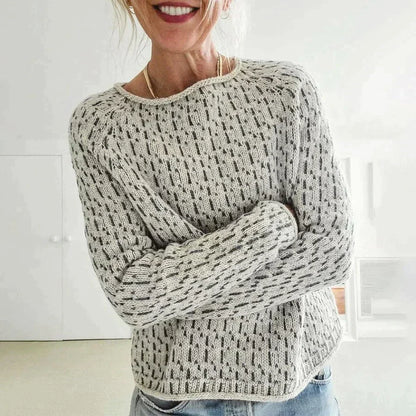 Pull stylé femme – Pull en laine doux avec col rond et coupe moderne