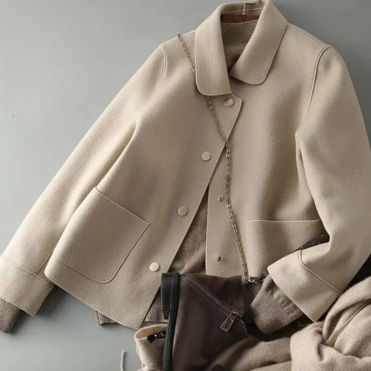 Manteau élégant femme – Manteau chic en laine pour hiver et soirée