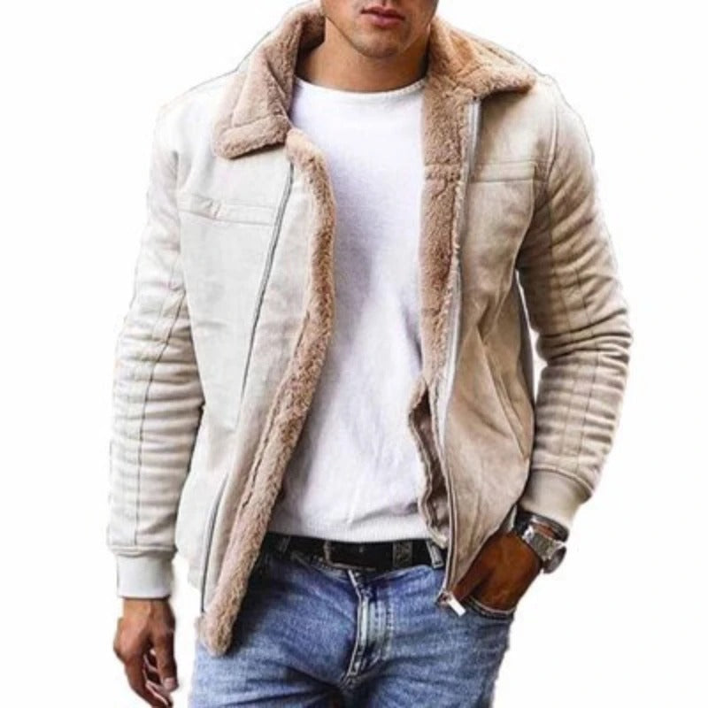 Veste élégante homme – Veste avec fermeture éclair chic en tissu léger et moderne