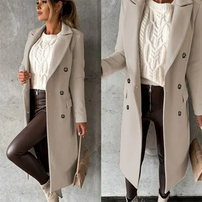 Trench-coat femme – Manteau élégant en tissu léger pour automne et hiver