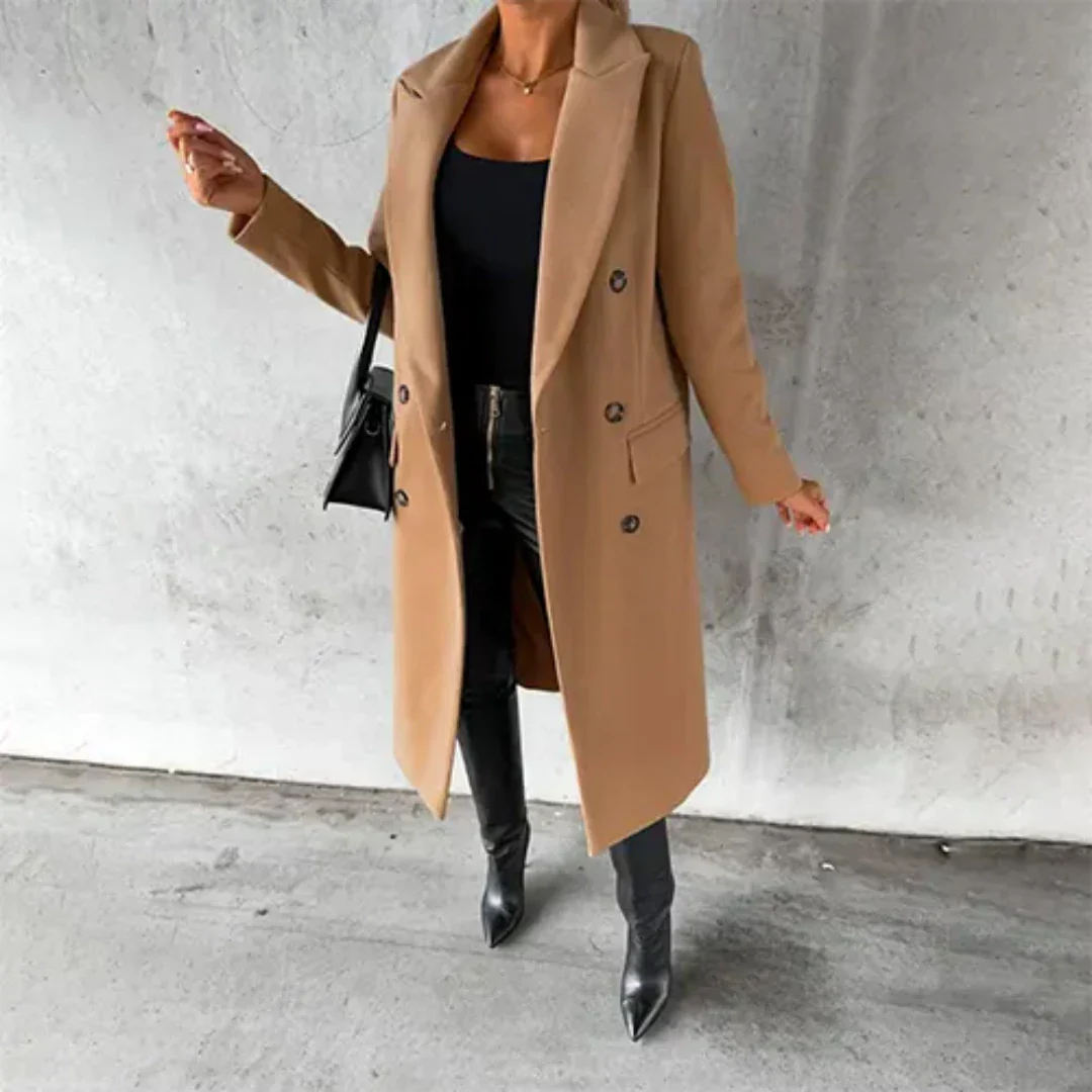 Trench-coat femme – Manteau élégant en tissu léger pour automne et hiver