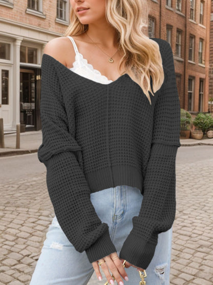 Pull élégant femme – Décolleté en V chic et confortable pour toutes occasions