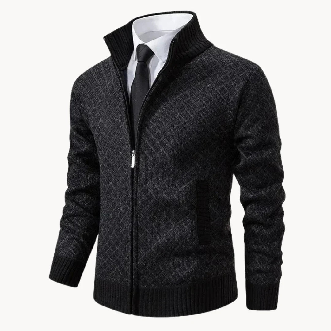 Pull en tricot homme – Pull classique avec fermeture éclair, confortable et stylé