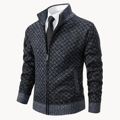 Pull en tricot homme – Pull classique avec fermeture éclair, confortable et stylé