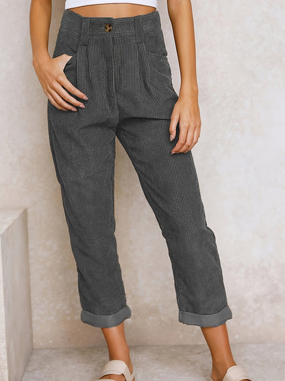 Pantalons de loisirs femme – Pantalon décontracté en coton léger et confortable