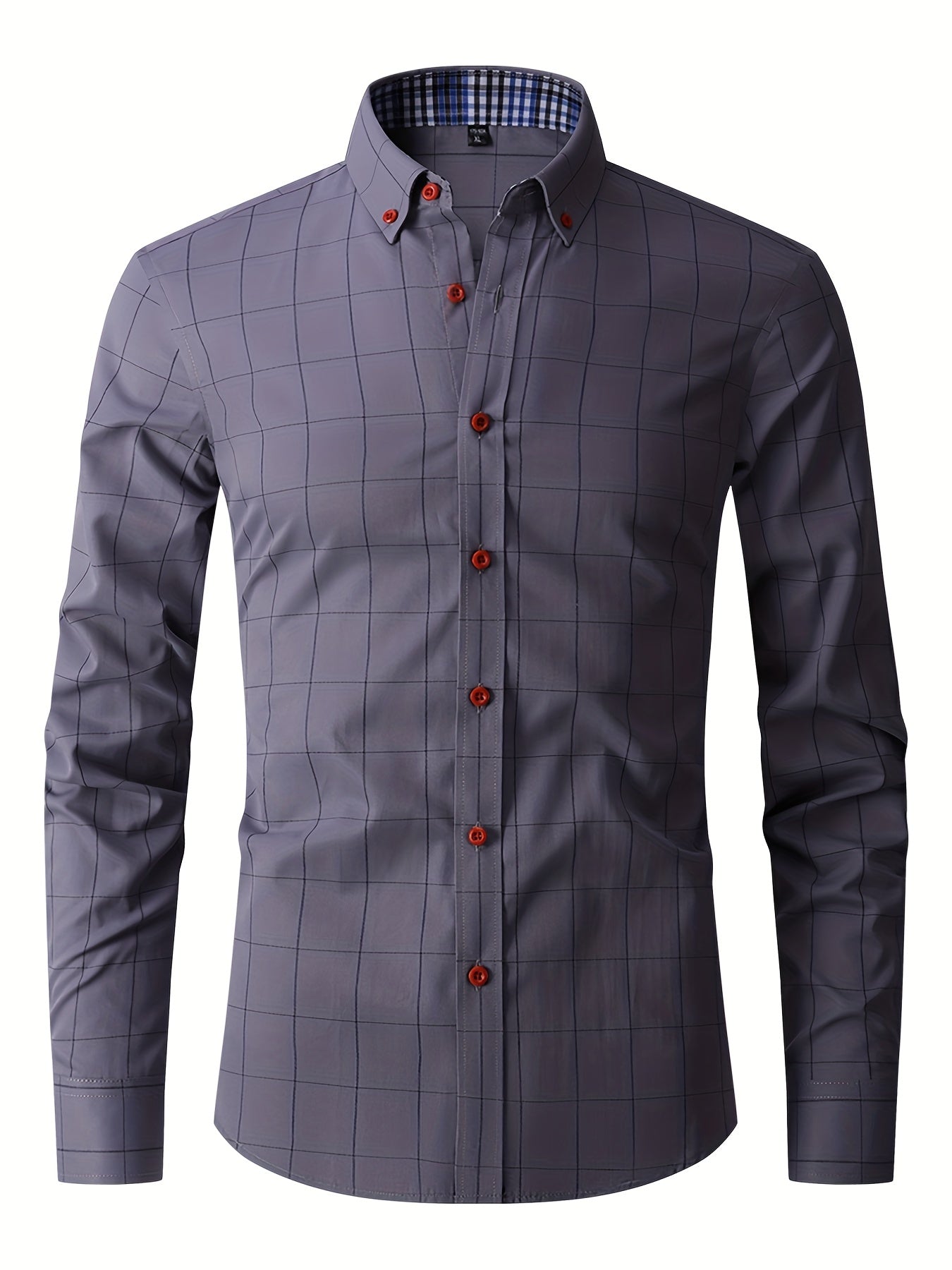 Chemise à carreaux homme – Chemise élégante à boutonnière en coton pour toutes occasions