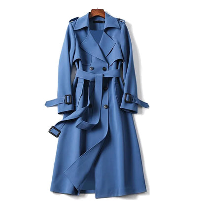 Trench-coat femme – Manteau élégant en tissu léger pour automne-hiver