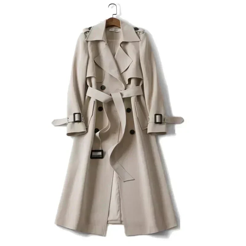 Trench-coat femme – Manteau élégant en tissu léger pour automne-hiver