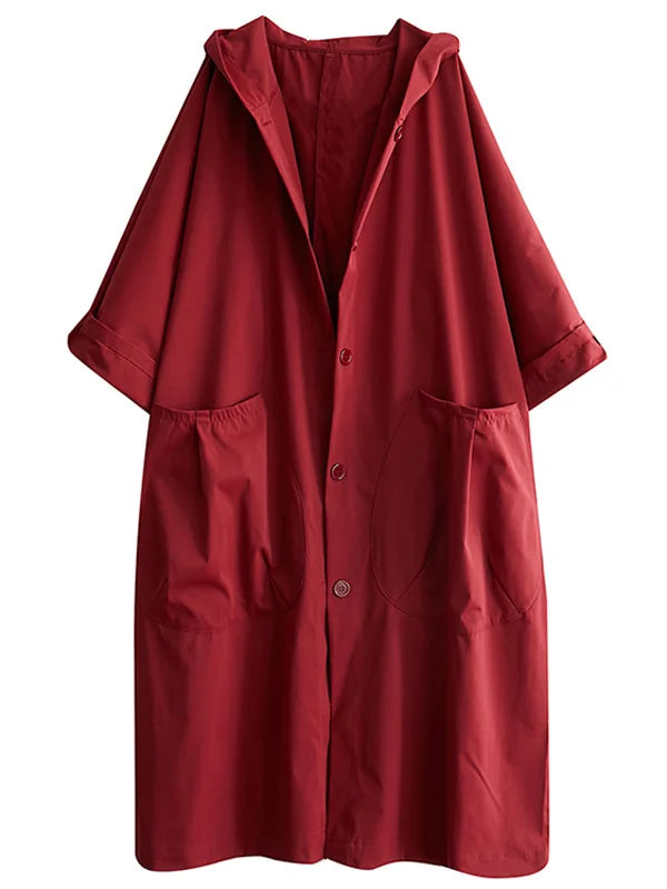 Trench-coat femme avec capuche – Manteau élégant imperméable pour automne