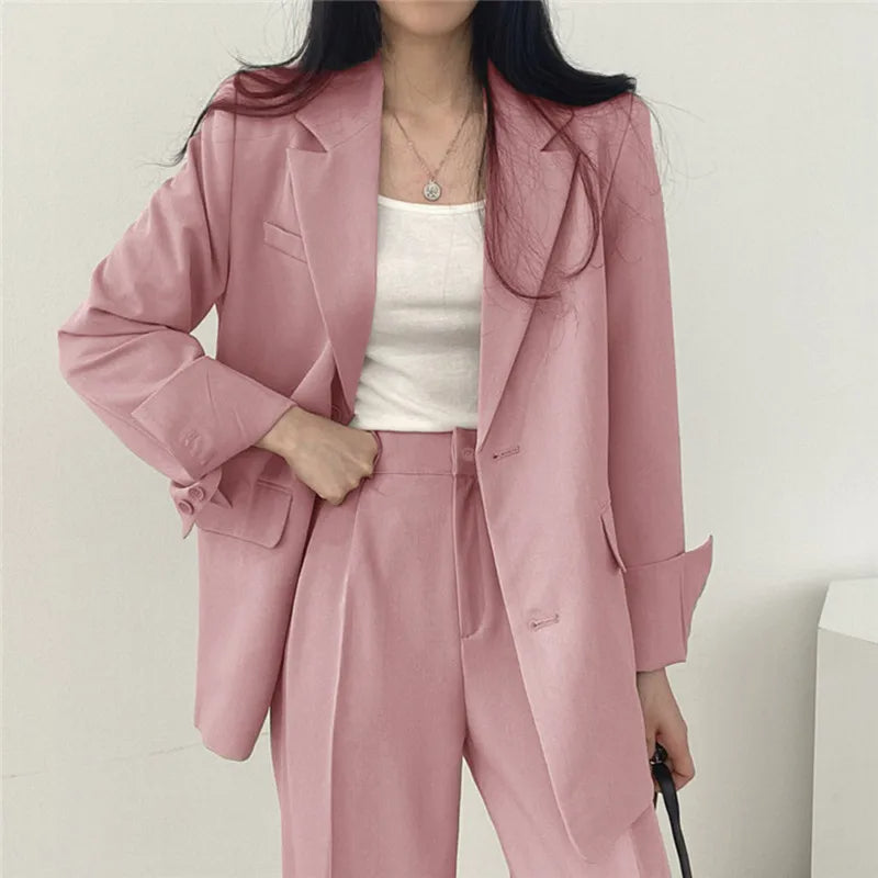 Blazer élégant femme – Veste chic et pantalon droit pour tenue habillée