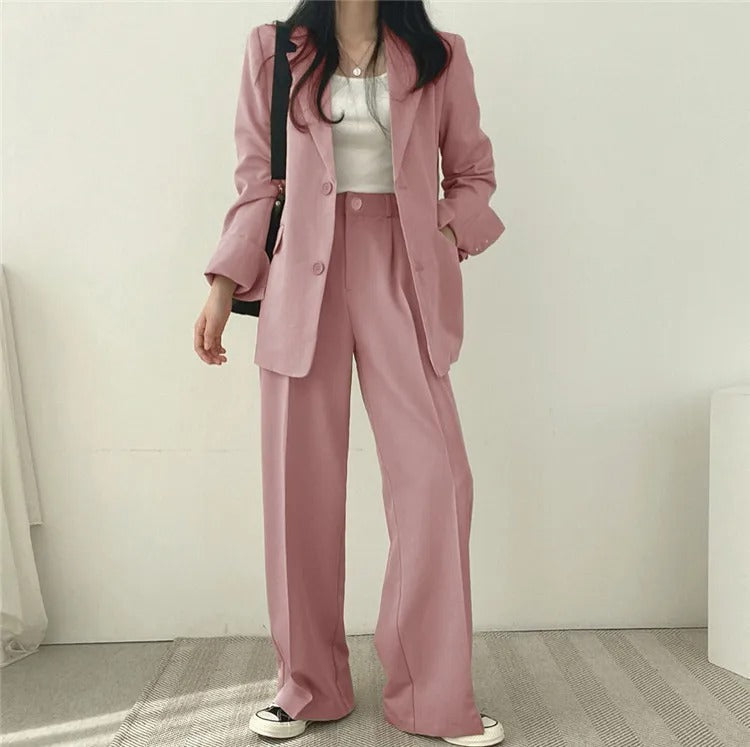 Blazer élégant femme – Veste chic et pantalon droit pour tenue habillée