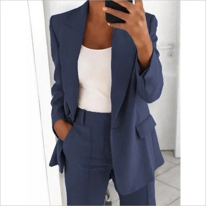 Blazer décontracté femme – Veste chic et pantalon élégant pour tenue casual